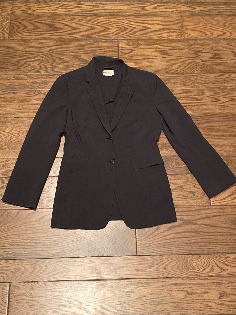 Prada Women's Dark Grey/Black Two-Button Blazer